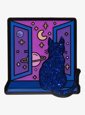 Cat Stargazing Enamel Pin