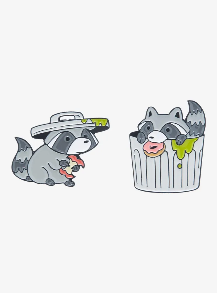 Raccoon Trash Friends Enamel Pin Set