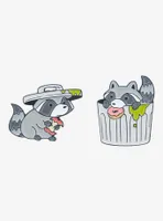 Raccoon Trash Friends Enamel Pin Set