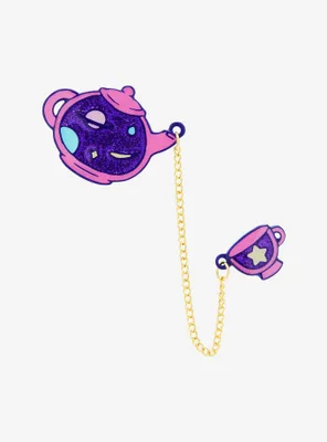 Celestial Tea Party Chain Enamel Pin Set