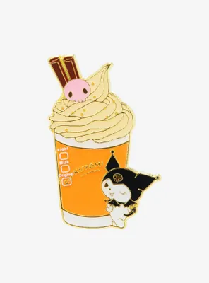 Loungefly Sanrio Kuromi Pumpkin Spice Latte Enamel Pin - BoxLunch Exclusive
