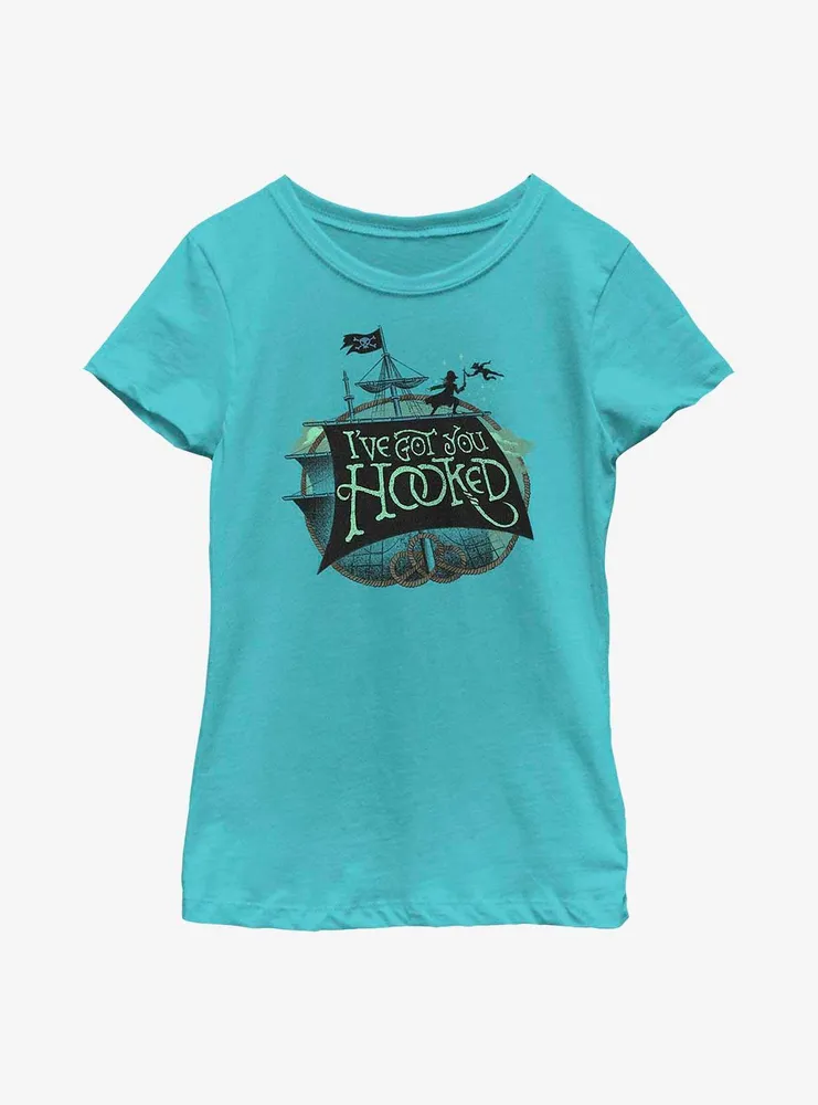 Disney Peter Pan & Wendy I've Got You Hooked Youth Girls T-Shirt