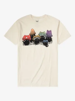 Rainbow Mushroom Cat T-Shirt By Guild Of Calamity