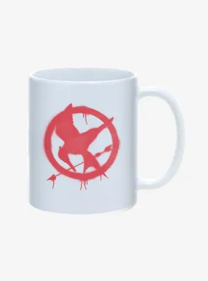 Hunger Games Spray Paint Mockingjay Symbol Mug 11oz