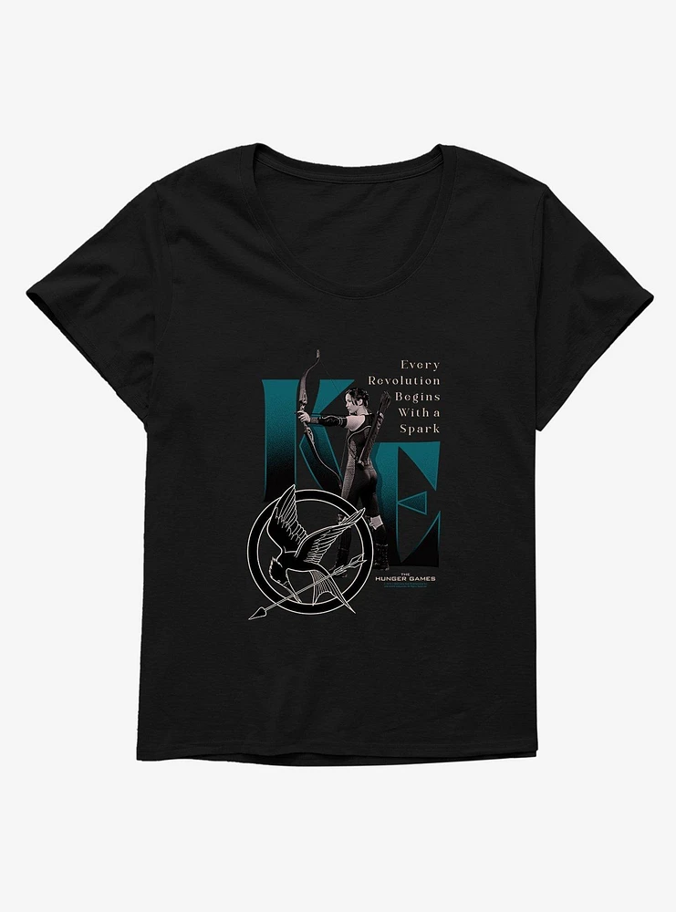 Hunger Games Katniss Everdeen Spark Revolution Girls T-Shirt Plus