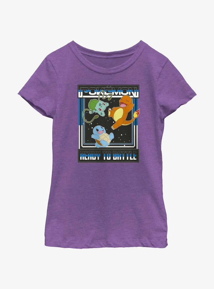 Pokemon Ready To Battle Youth Girls T-Shirt