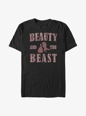 Disney Beauty And The Beast Floral Fill T-Shirt