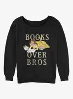 Disney Beauty And The Beast Books Before Bros Womens Slouchy Sweatshirt