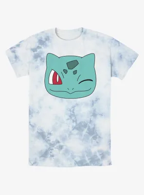 Pokemon Bulbasaur Wink Face Tie-Dye T-Shirt