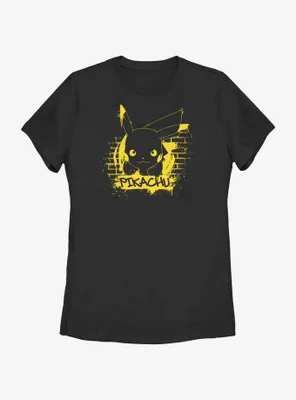 Pokemon Pikachu Graffiti Womens T-Shirt