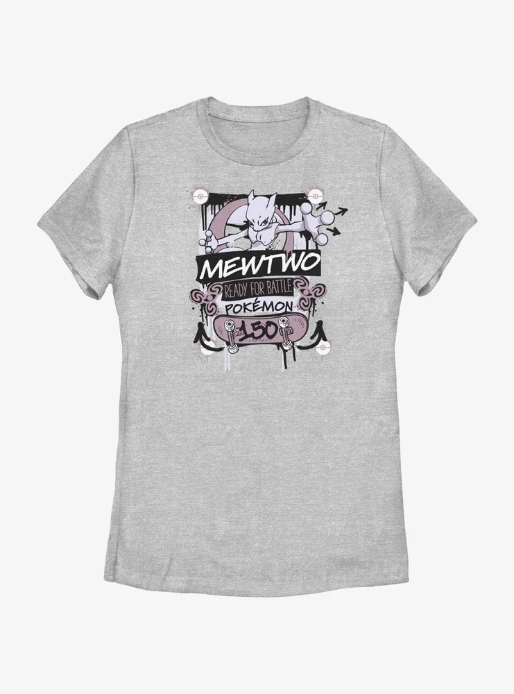 Pokemon Mewtwo Ready For Battle Womens T-Shirt