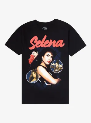Selena Glitter Logo Boyfriend Fit Girls T-Shirt