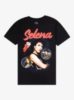 Selena Glitter Logo Boyfriend Fit Girls T-Shirt