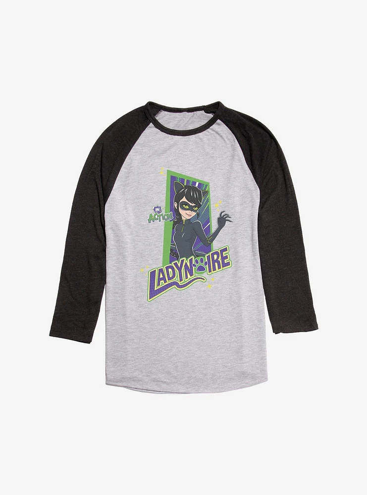 Miraculous: Tales Of Ladybug & Cat Noir Action Ladynoire Raglan T-Shirt