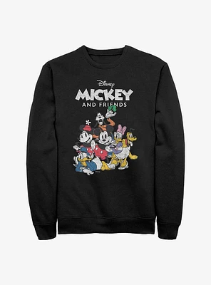 Disney Mickey Mouse Vintage Friends Group Sweatshirt