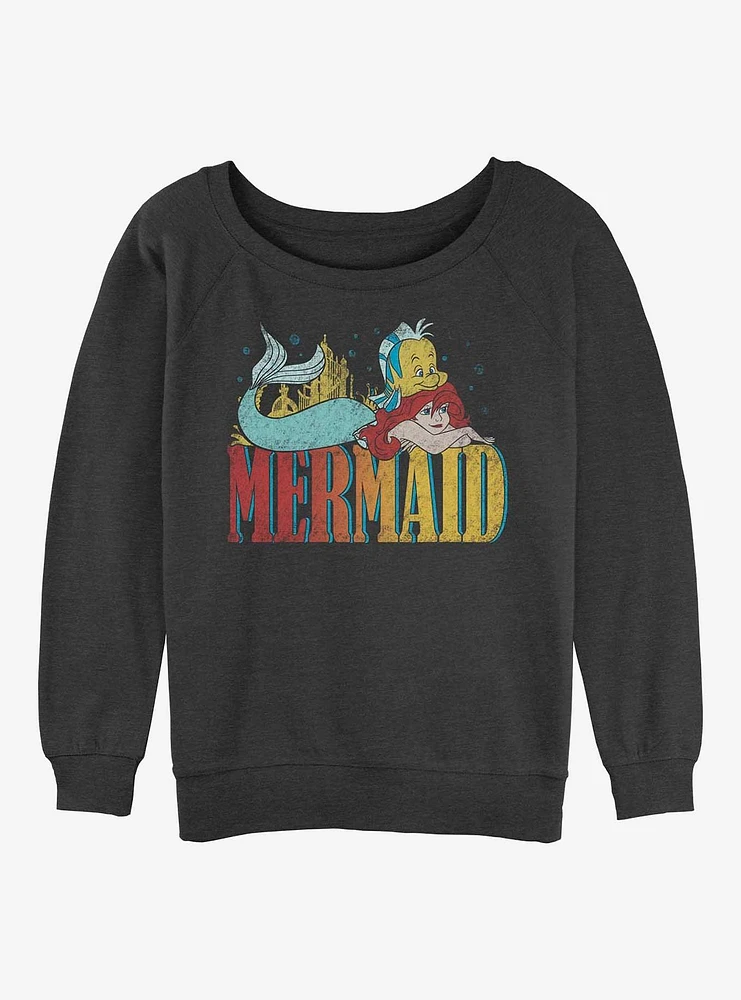 Disney The Little Mermaid Vintage Gradient Girls Sweatshirt