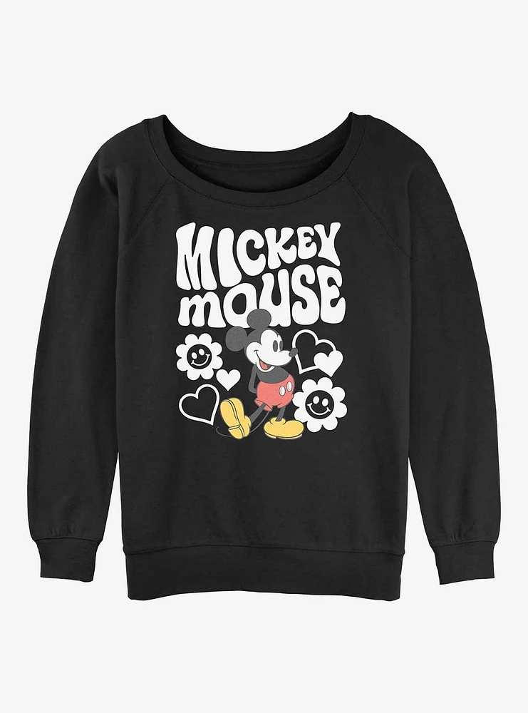 Disney Mickey Mouse Groovy And Flowers Girls Sweatshirt