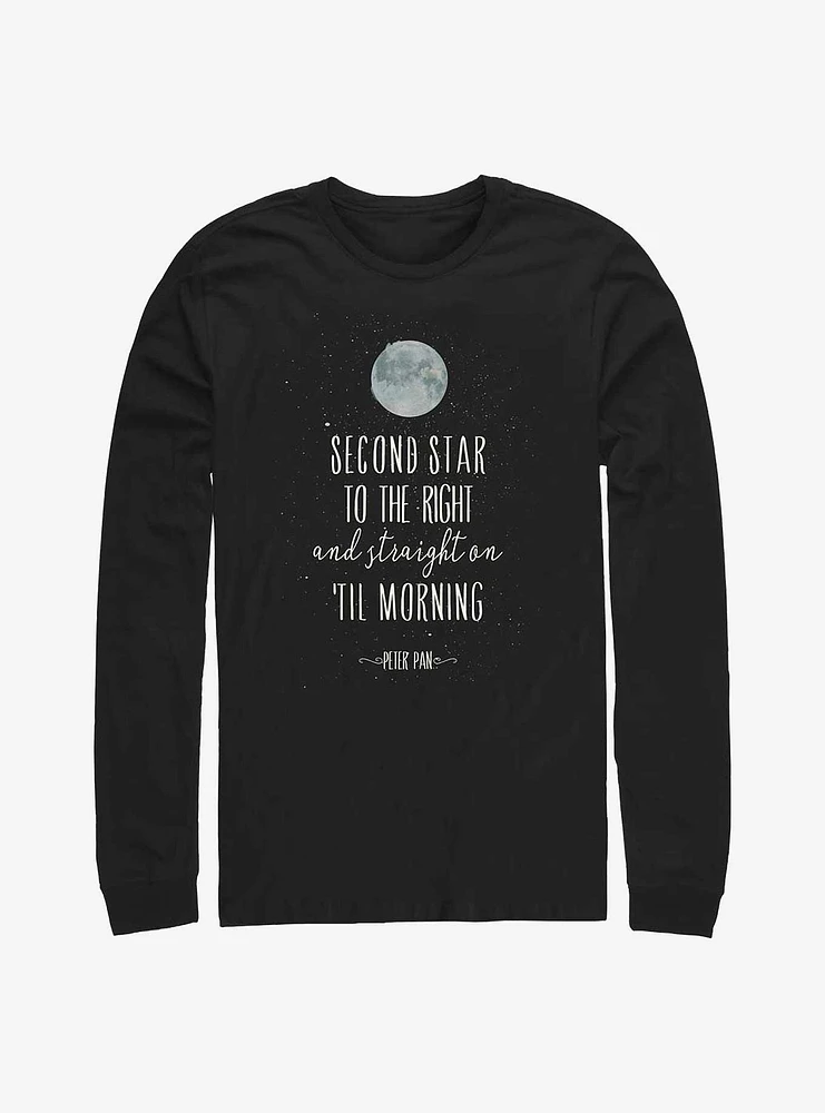 Disney Peter Pan Second Star Straight Til Morning Long-Sleeve T-Shirt