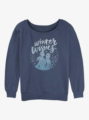 Disney Frozen 2 Winter Wishes Womens Slouchy Sweatshirt
