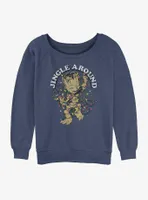 Marvel Guardians of the Galaxy Jingle Groot Womens Slouchy Sweatshirt