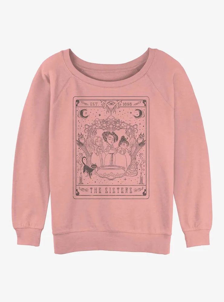 Disney Hocus Pocus The Sisters Tarot Womens Slouchy Sweatshirt