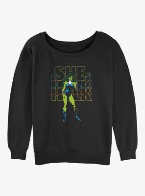 Marvel Hulk She-Hulk Womens Slouchy Sweatshirt