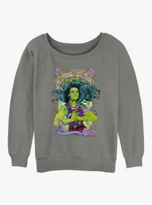 Marvel Hulk She-Hulk Nouveau Womens Slouchy Sweatshirt