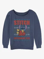 Disney Lilo & Stitch Experiment 626 Ugly Christmas Womens Slouchy Sweatshirt