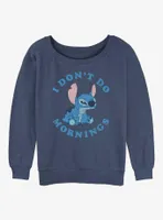 Disney Lilo & Stitch I Don't Do Mornings Womens Slouchy Sweatshirt