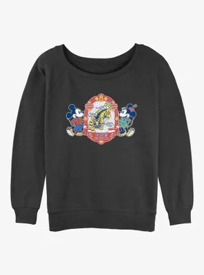 Disney Mickey Mouse Care About You Womens Slouchy Sweatshirt