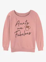 Disney Minnie Mouse Fabulous Aunt Womens Slouchy Sweatshirt