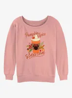 Disney Minnie Mouse Pumpkin Spice Season Womens Slouchy Sweatshirt