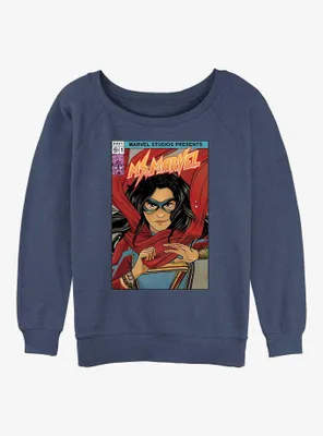Marvel Ms. Comic Cover Womens Slouchy Sweatshirt