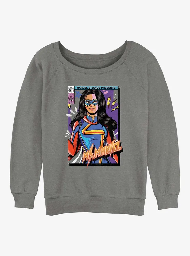 Marvel Ms. Cover Womens Slouchy Sweatshirt