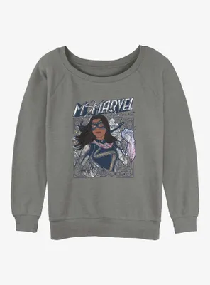 Marvel Ms. Doodle Kamala Womens Slouchy Sweatshirt