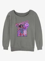 Marvel Ms. Fist Panel Womens Slouchy Sweatshirt