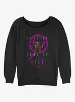 Marvel Ms. Silhouette Womens Slouchy Sweatshirt