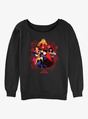 Marvel Doctor Strange the Multiverse of Madness Badge Heroes Womens Slouchy Sweatshirt