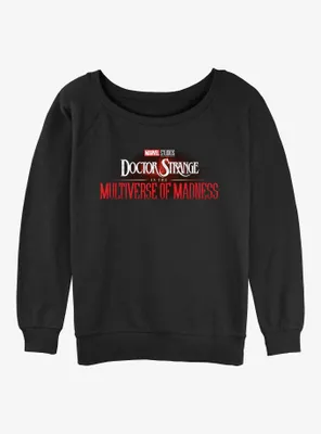 Marvel Doctor Strange the Multiverse of Madness Logo Womens Slouchy Sweatshirt