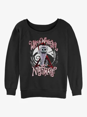 Disney The Nightmare Before Christmas Santa Jack Wonderful Womens Slouchy Sweatshirt