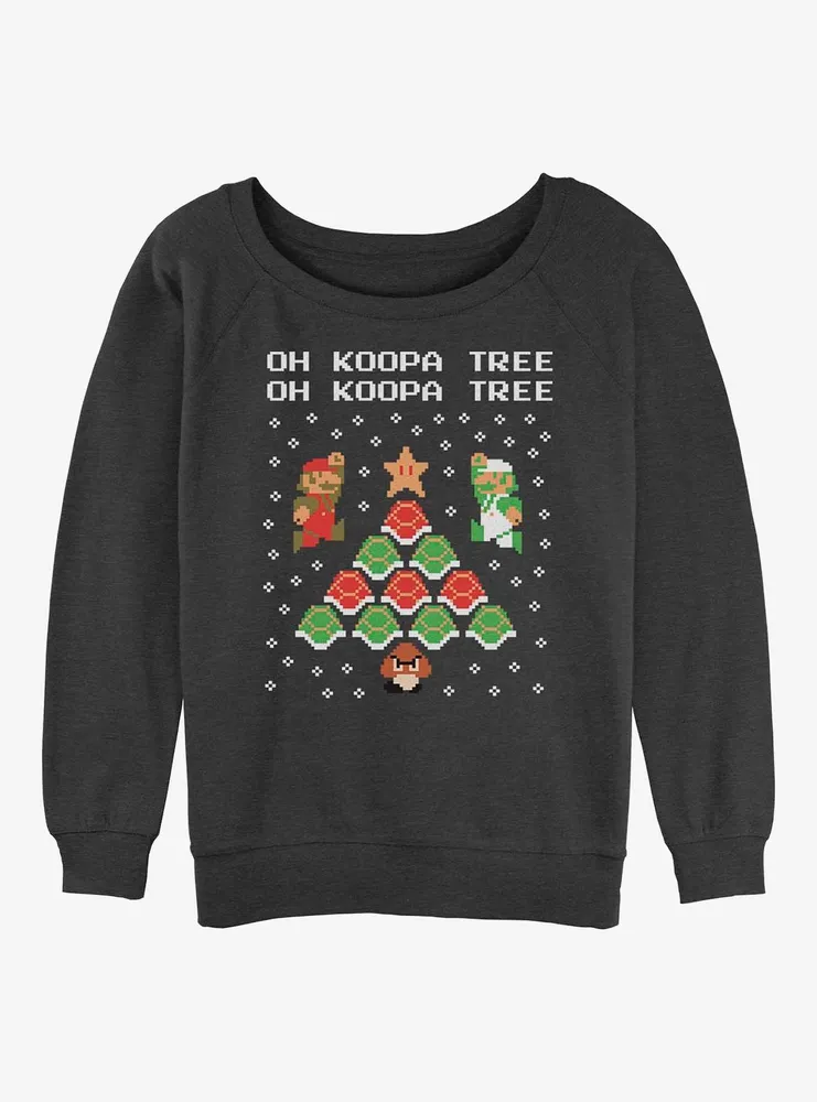 Nintendo Koopa Tree Womens Slouchy Sweatshirt