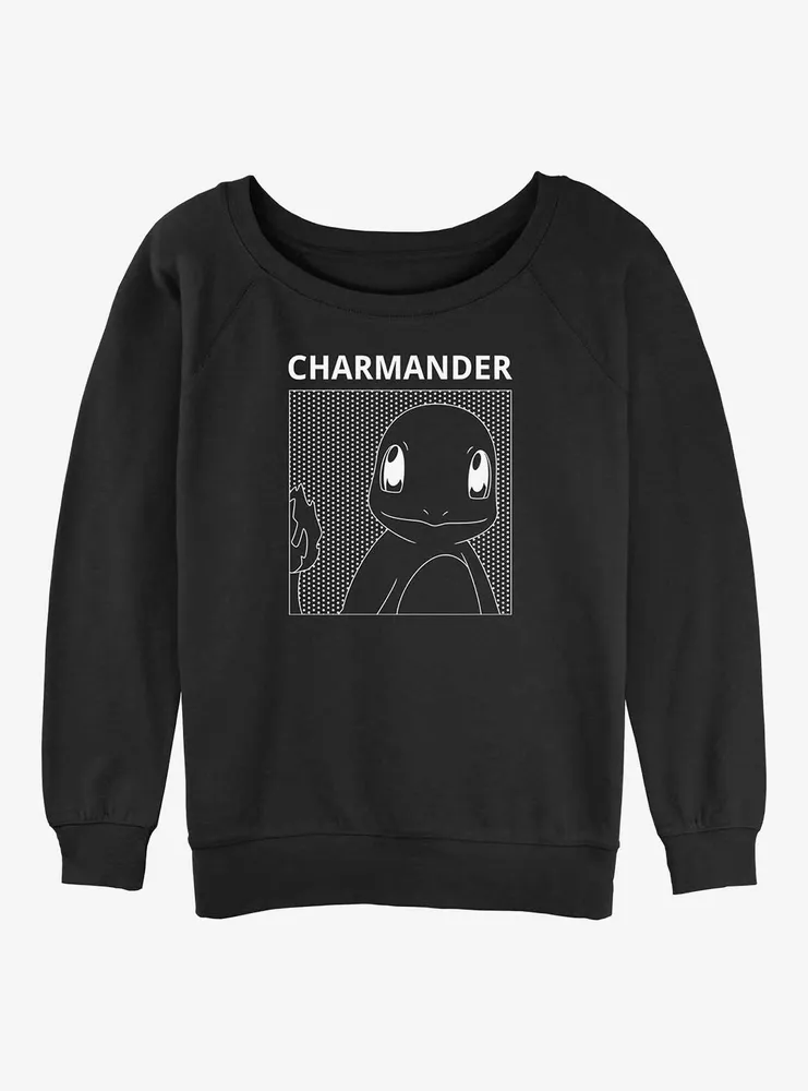 Pokemon Charmander Box Womens Slouchy Sweatshirt