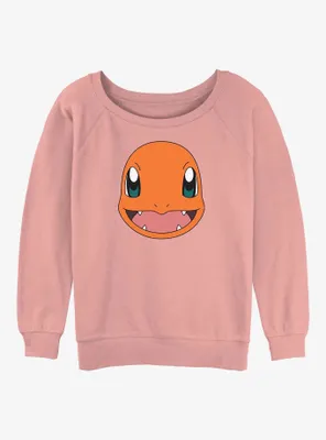 Pokemon Charmander Face Womens Slouchy Sweatshirt