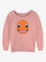 Pokemon Charmander Face Womens Slouchy Sweatshirt