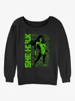 Marvel She-Hulk Really Green Womens Slouchy Sweatshirt