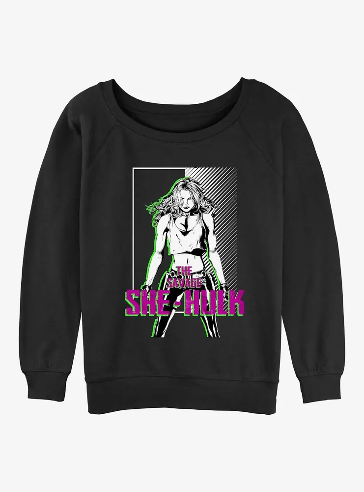 Marvel She-Hulk She Bad Womens Slouchy Sweatshirt