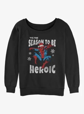 Marvel Spider-Man Tis The Season Womens Slouchy Sweatshirt