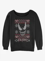 Marvel Venom Ugly Christmas Womens Slouchy Sweatshirt