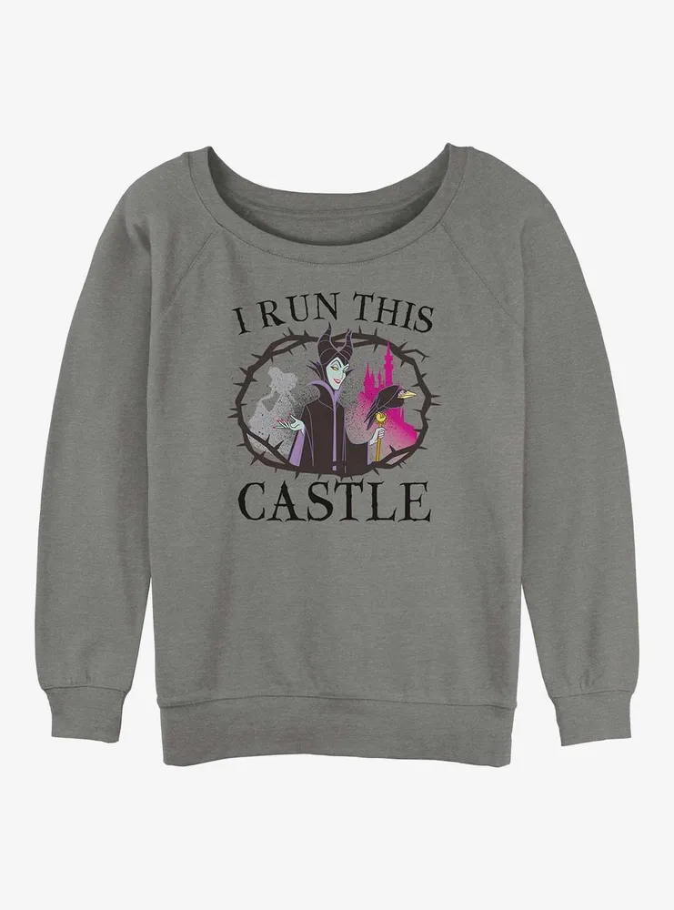 Disney Villains I Run This Castle Womens Slouchy Sweatshirt