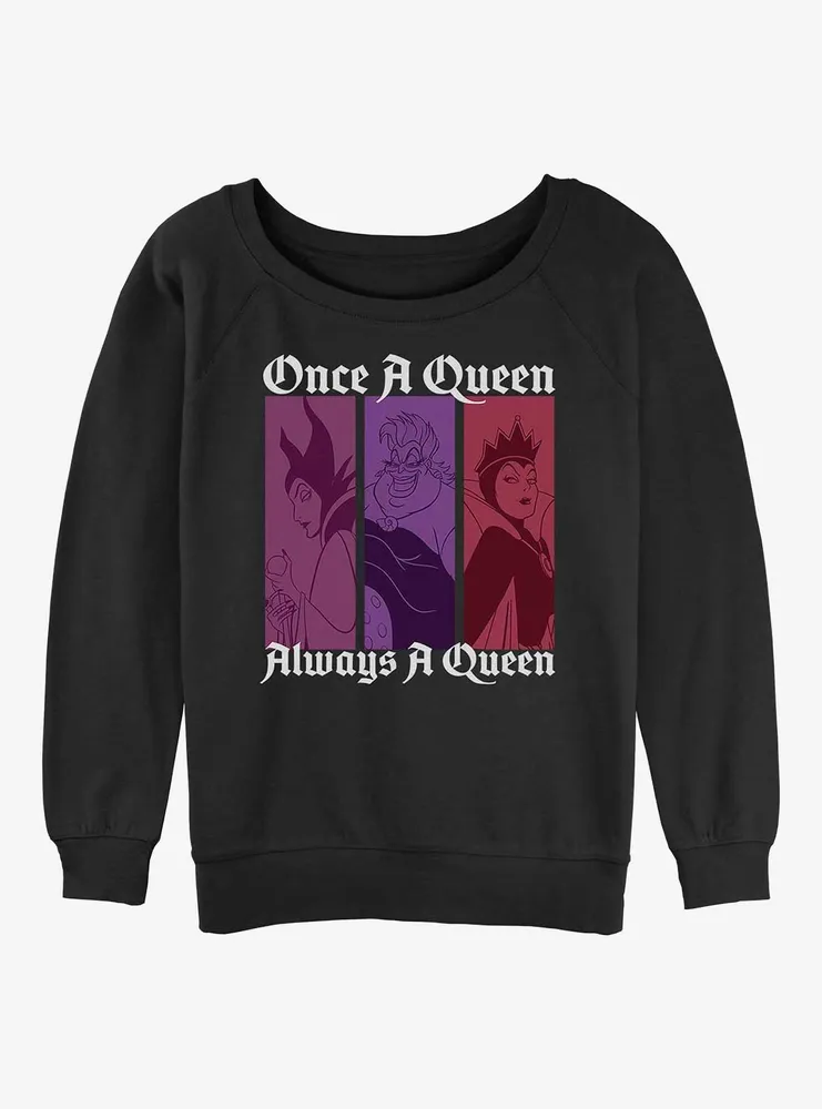 Disney Villains Always A Queen Womens Slouchy Sweatshirt